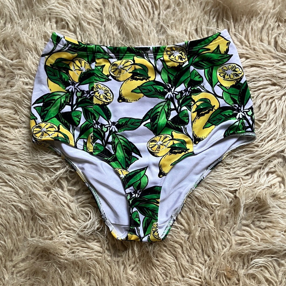 American Apparel Classic High Waist Lemon Bikini Bottom